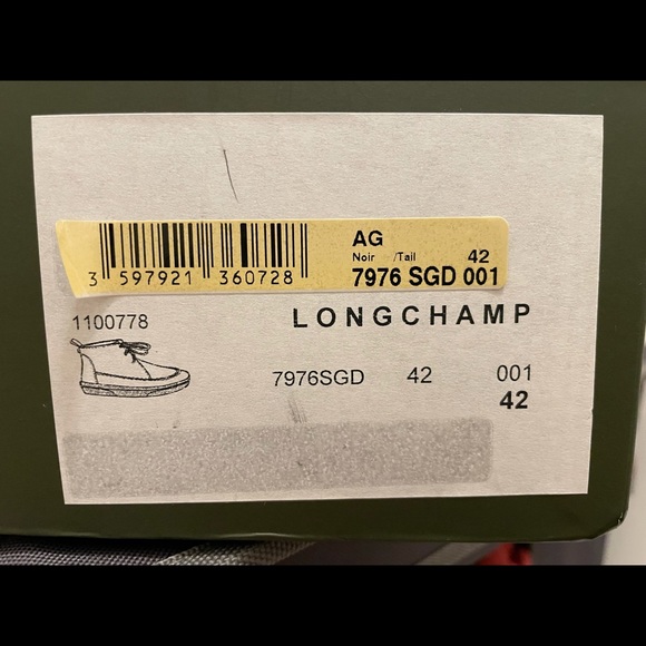 NIB! Longchamp Men’s Suede Ankle Boots Sz 42 Black